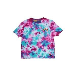 AVIATOR NATION PURPLE TIE DYE SHIRT WITH LIGHTNING BOLT
